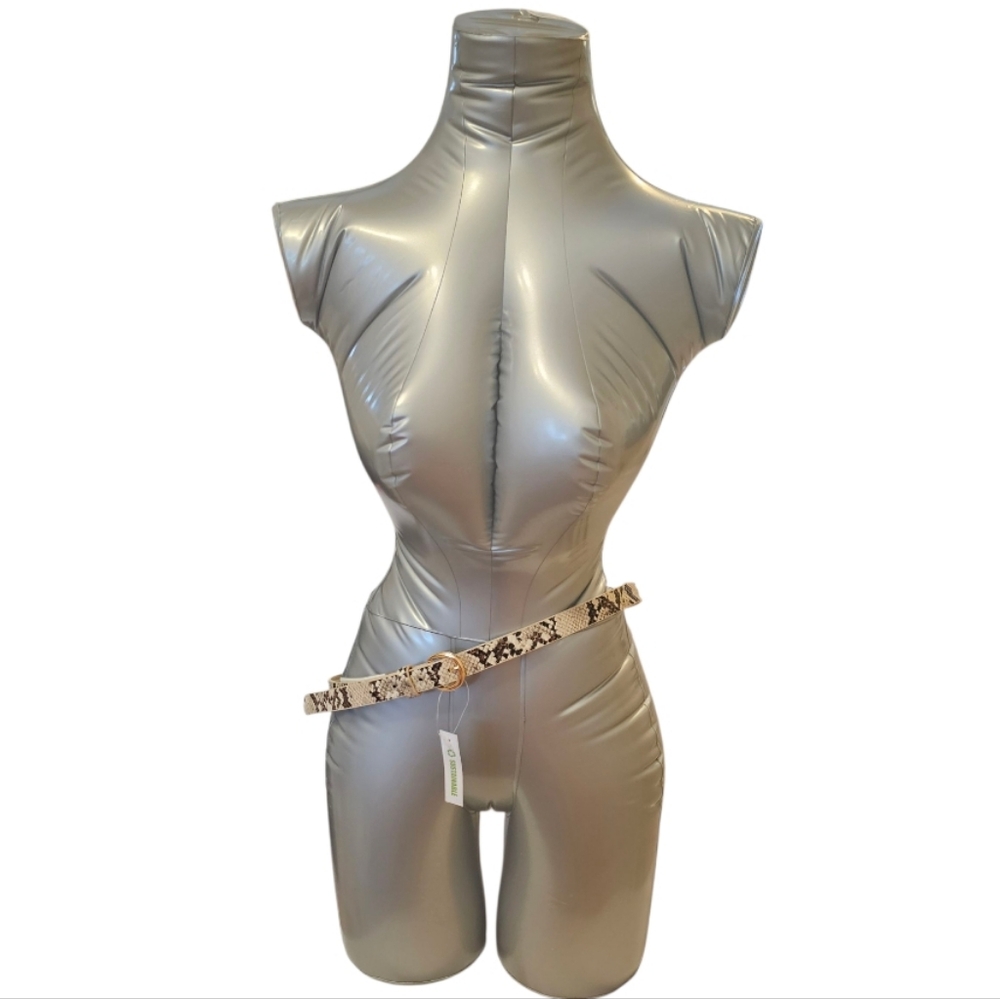 Multi-Coloured Women's Snake Skin Print Belt